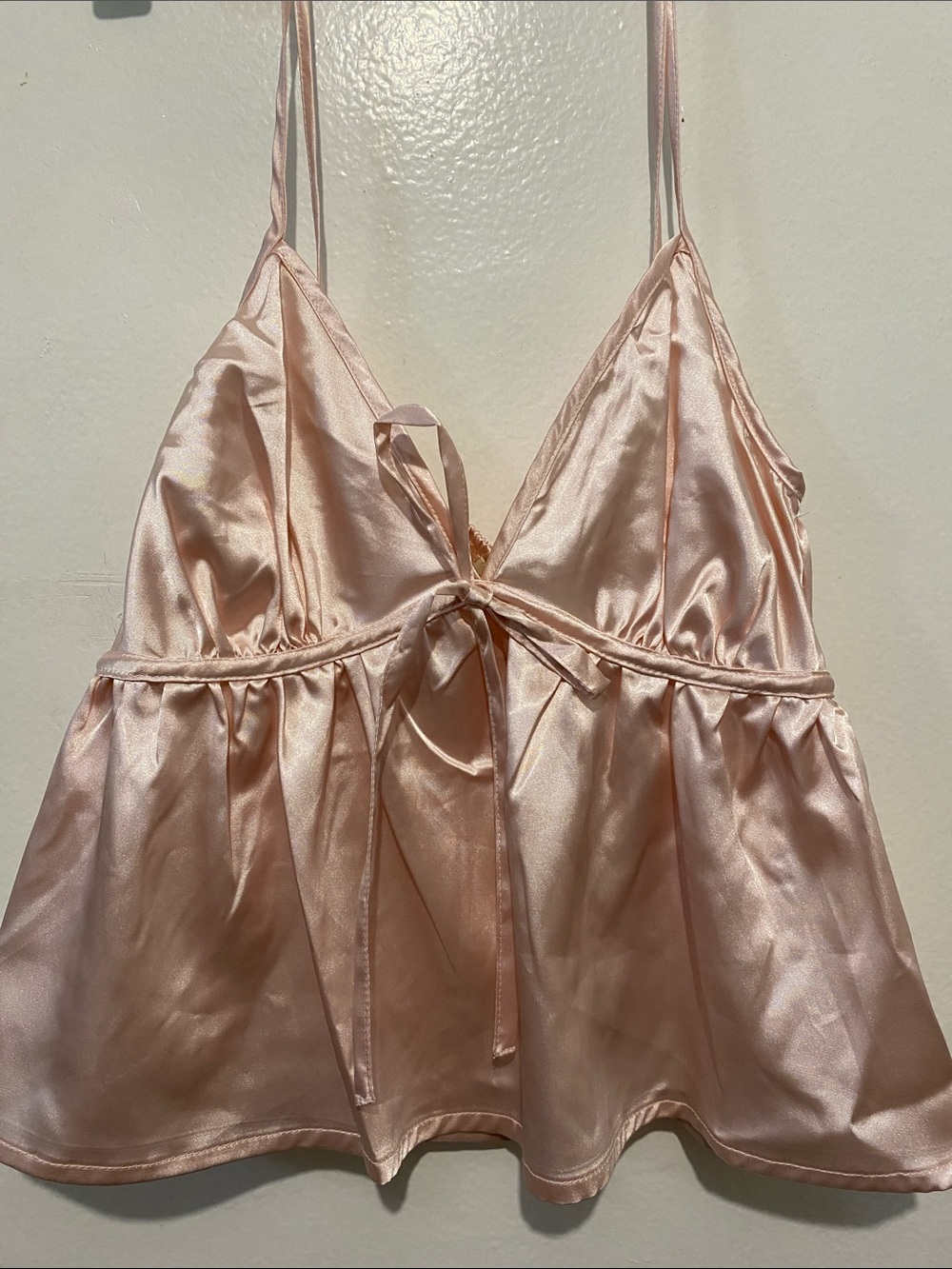Silky Satin  blauseChemise in Blush Pink